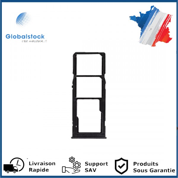 Tiroir Double SIM PREMIUM pour Samsung Galaxy M30 - Noir
