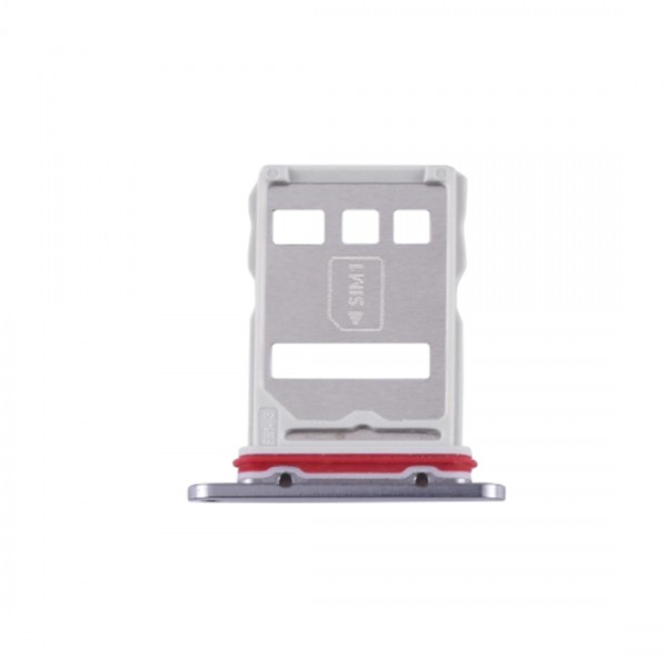 Tiroir Double SIM PREMIUM pour Huawei Mate 50 Pro - Argent