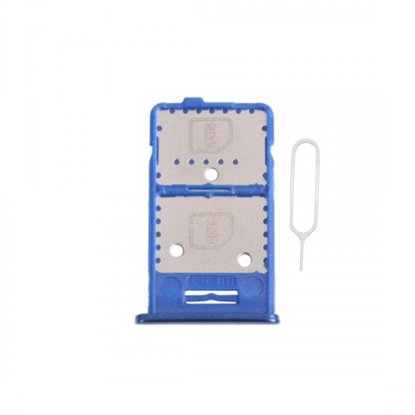 Tiroir SIM PREMIUM pour Samsung Galaxy M31s M317F Dual - Bleu
