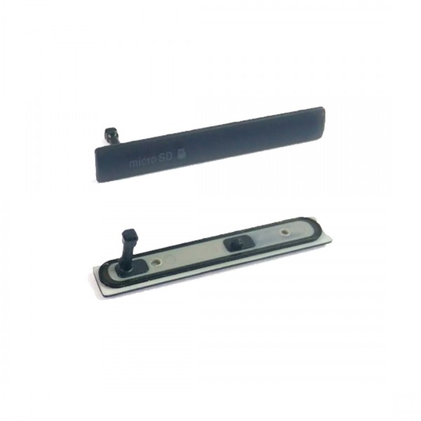 Cache SIM/SD Premium pour Xperia Z3 Compact - Noir