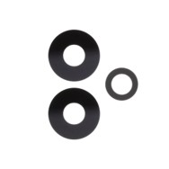 Lentille de Caméra Arrière pour Xiaomi Redmi Note 12 5G (Noir, 3 pcs) Sans Châssis