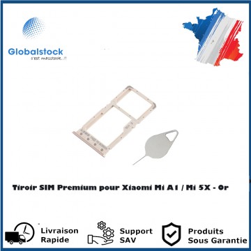 Tiroir SIM Premium pour Xiaomi Mi A1 / Mi 5X - Or
