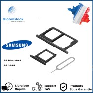 Tiroir Double SIM Premium pour Samsung Galaxy A6 Plus 2018 / A6 2018 - Noir