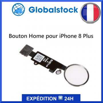 Nappe bouton iPhone 8 Plus - Argenté - Envoi gratuit 24h