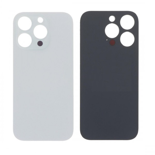 Vitre Arrière (Cache Batterie) pour iPhone 16 Pro Blanc avec Gros Trou