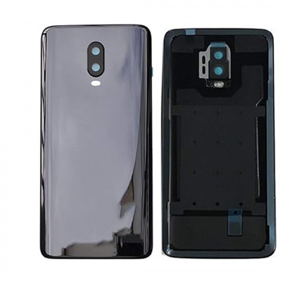 Vitre Arrière avec Lentille Caméra pour OnePlus 6T - Miroir Noir