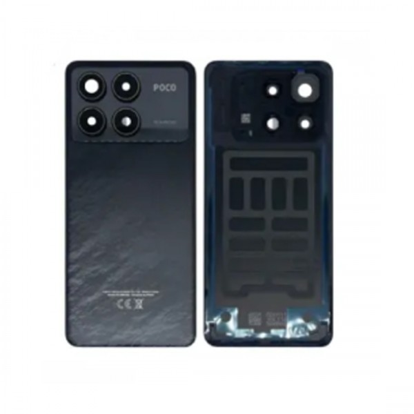 Vitre Arrière avec Lentille Caméra pour Xiaomi Poco F6 Pro - Noir