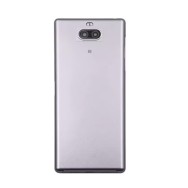 VITRE ARRIÈRE CACHE BATTERIE POUR SONY XPERIA 10 BLANC WHITE + LENTILLE ADHÉSIF
