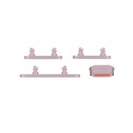 Boutons Latéraux Power et Volume Mute pour iPhone 15/15 Plus - Rose (4 pcs)
