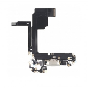 Nappe connecteur de charge pour iPhone 15 Pro Blanc Titanium