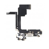 Nappe connecteur de charge pour iPhone 15 Pro Blanc Titanium