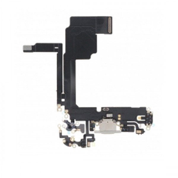Nappe connecteur de charge pour iPhone 15 Pro Blanc Titanium