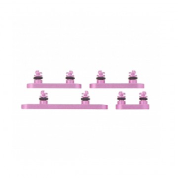 Pack bouton latéral power volume mute pour iPhone 16/16 Plus Rose 4pcs in one set