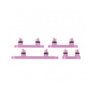 Pack bouton latéral power volume mute pour iPhone 16/16 Plus Rose 4pcs in one set
