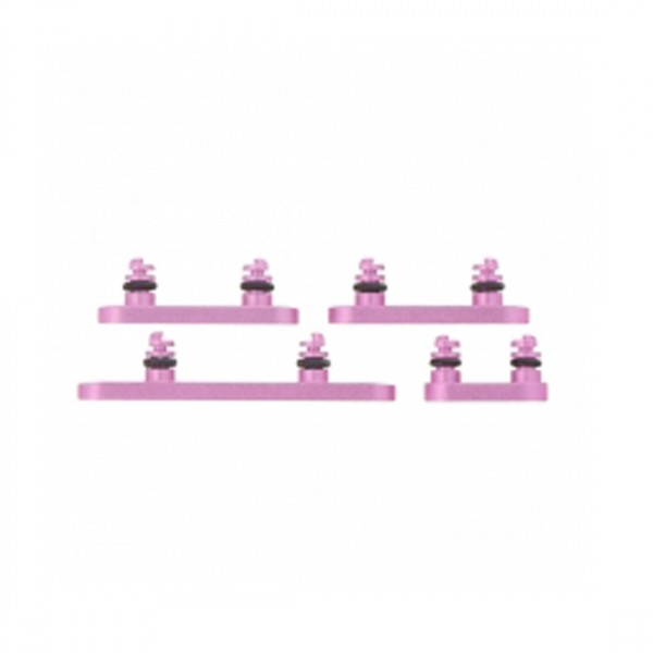 Pack bouton latéral power volume mute pour iPhone 16/16 Plus Rose 4pcs in one set