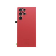 Vitre arrière avec lentille caméra pour Samsung Galaxy S22 Ultra Rouge