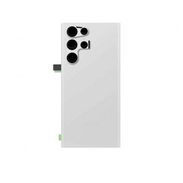 Vitre arrière avec lentille caméra pour Samsung Galaxy S22 Ultra Blanc