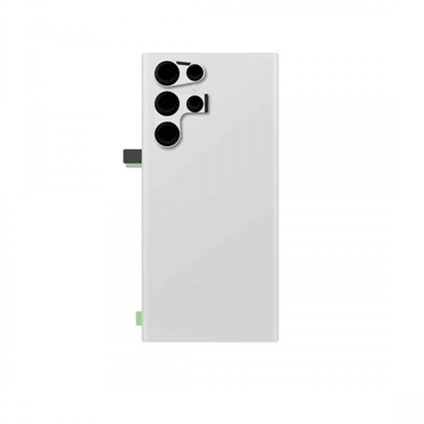 Vitre arrière avec lentille caméra pour Samsung Galaxy S22 Ultra Blanc