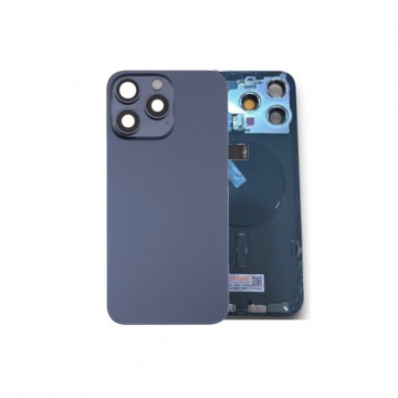 Vitre arrière iPhone 15 Pro Titane Bleu + Support - Envoi gratuit 24h