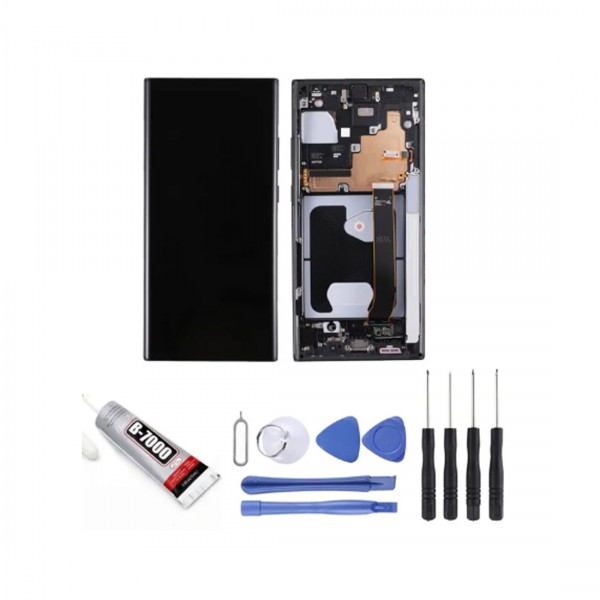 Écran LCD sur Chassis + Vitre tactile pour Samsung Galaxy Note 20 Ultra 4G - Noir