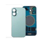 Vitre Arrière pour iPhone 16 Plus Sarcelle + Support Sans NFC