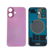Vitre Arrière pour iPhone 16 Plus Rose + Support Sans NFC