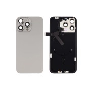 Vitre Arrière pour iPhone 15 Pro Max Titane Naturel + Support sans NFC