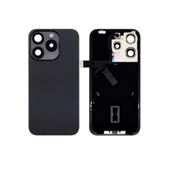 Vitre Arrière pour iPhone 15 Pro Max Noir Titane + Support sans NFC