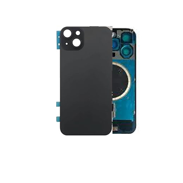 Vitre arriere pour iPhone 15 + support sans NFC Noir