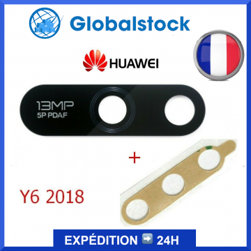 Lentille caméra Huawei Y6 2018 + Adhésif - Envoi gratuit 24h