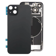 Vitre Arrière pour iPhone 15 Plus Noir NFC avec support