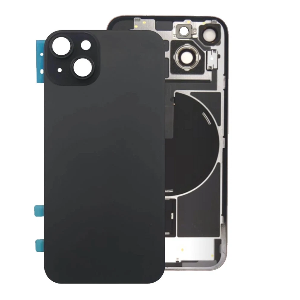 Vitre Arrière pour iPhone 15 Plus Noir NFC avec support