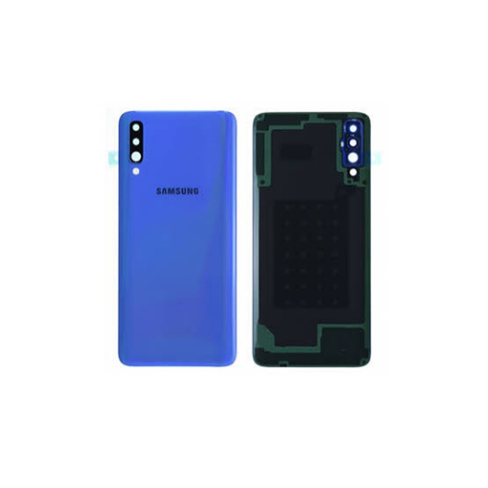 Vitre arrière Samsung Galaxy A70 (A705F) Bleu avec lentille caméra CE