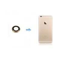 Lentille camera avec Contour iPhone 6 / 6S Argent