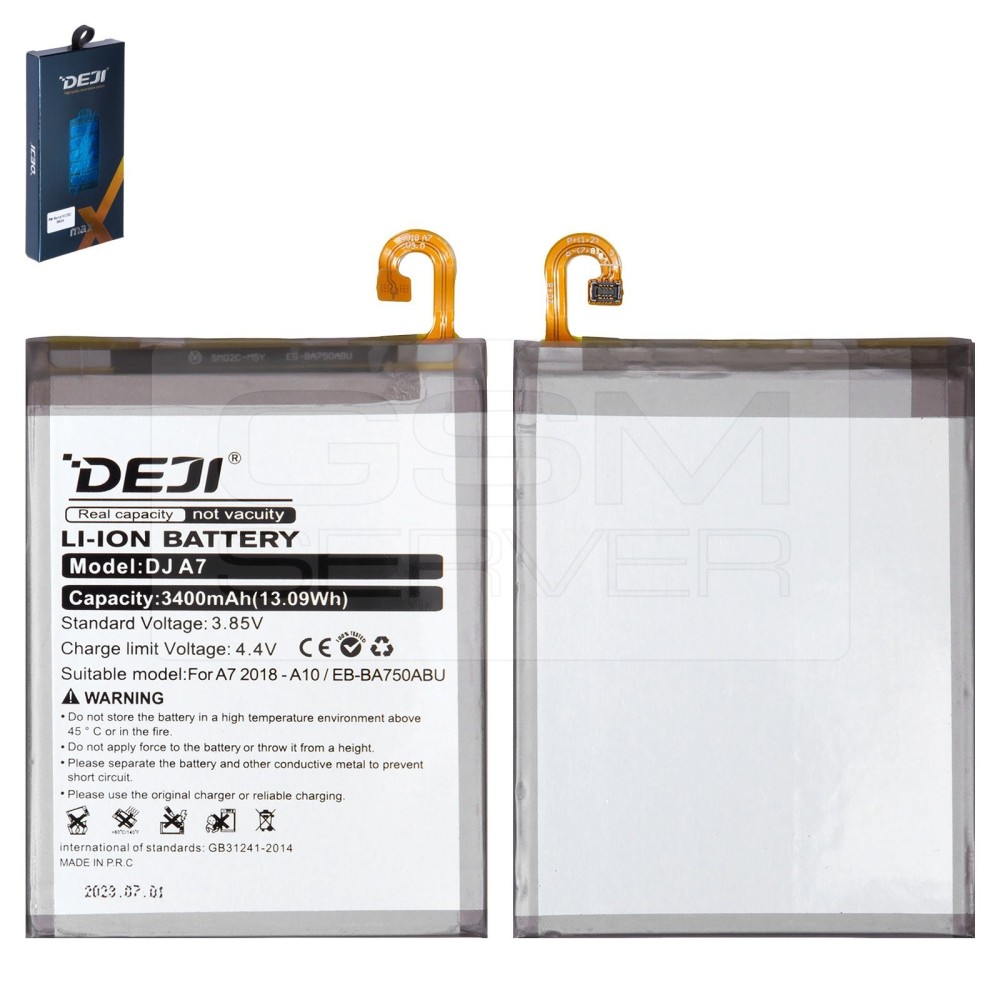 Batterie Samsung Galaxy Galaxy A7 2018/M10/A10 A105F A750 EB-BA750ABU