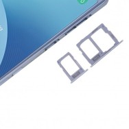Tiroir Double SIM et SD Premium Samsung Galaxy J7 2017 / J5 2017 Bleu
