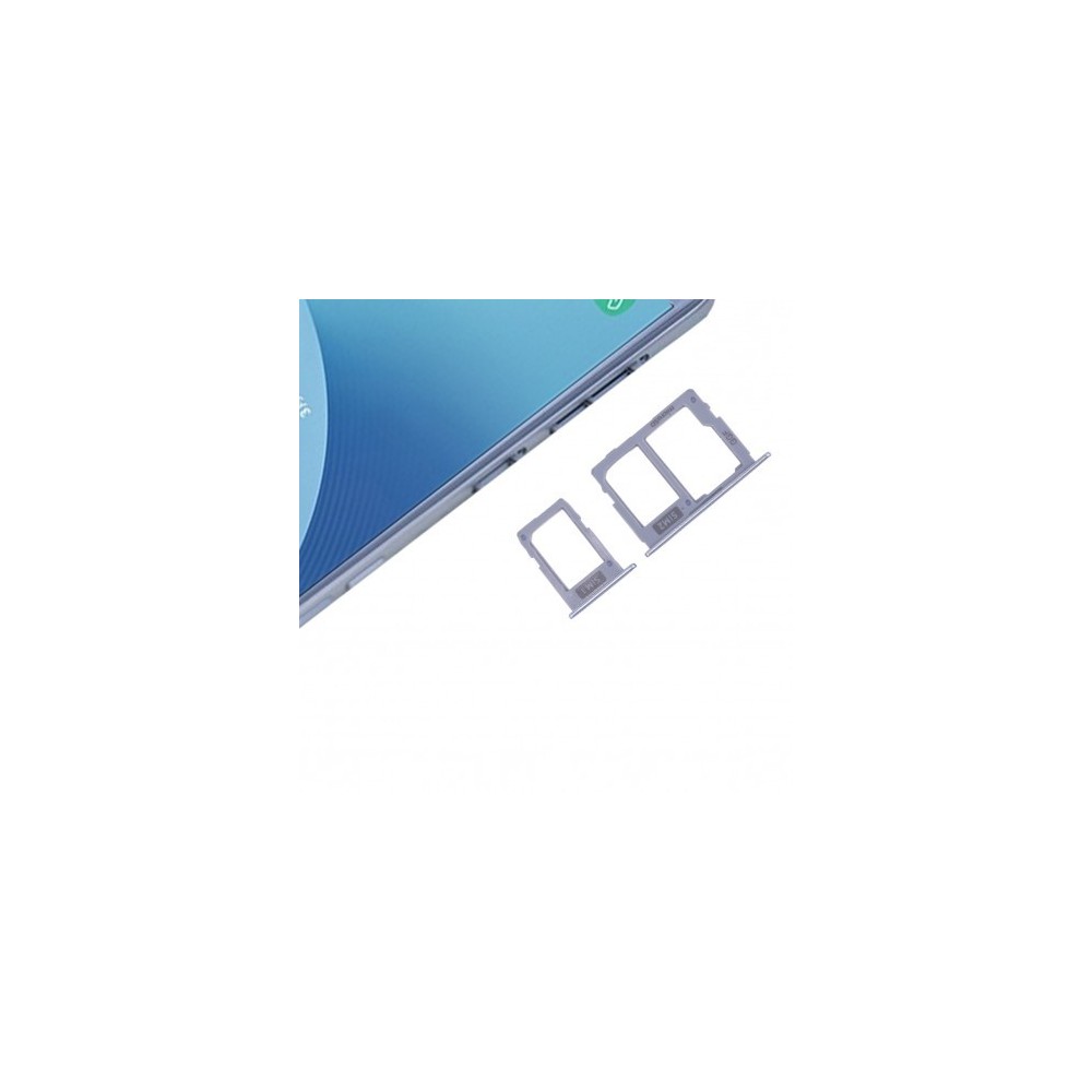 Tiroir Double SIM et SD Premium Samsung Galaxy J7 2017 / J5 2017 Bleu