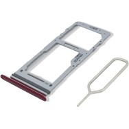 Tiroir double SIM + SD Samsung Galaxy S20 Ultra G988F / S20+ G986F Rouge