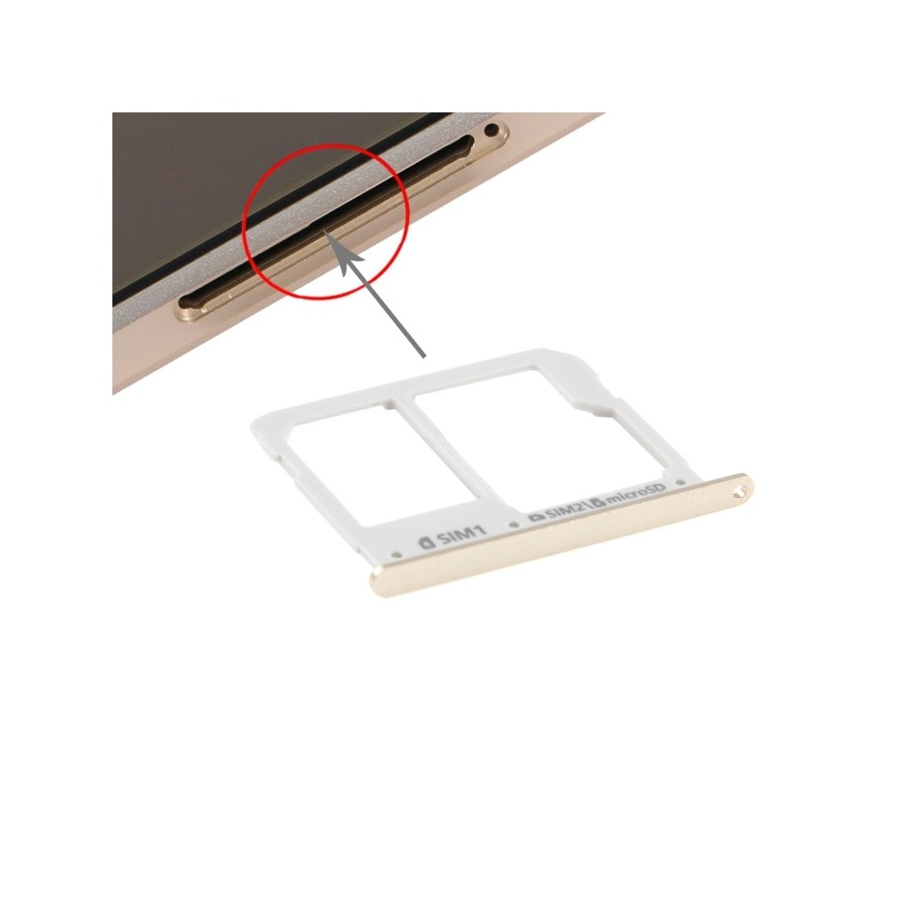 Tiroir SIM + micro SD Samsung Galaxy A3 / A5 / A7 2016 Blanc