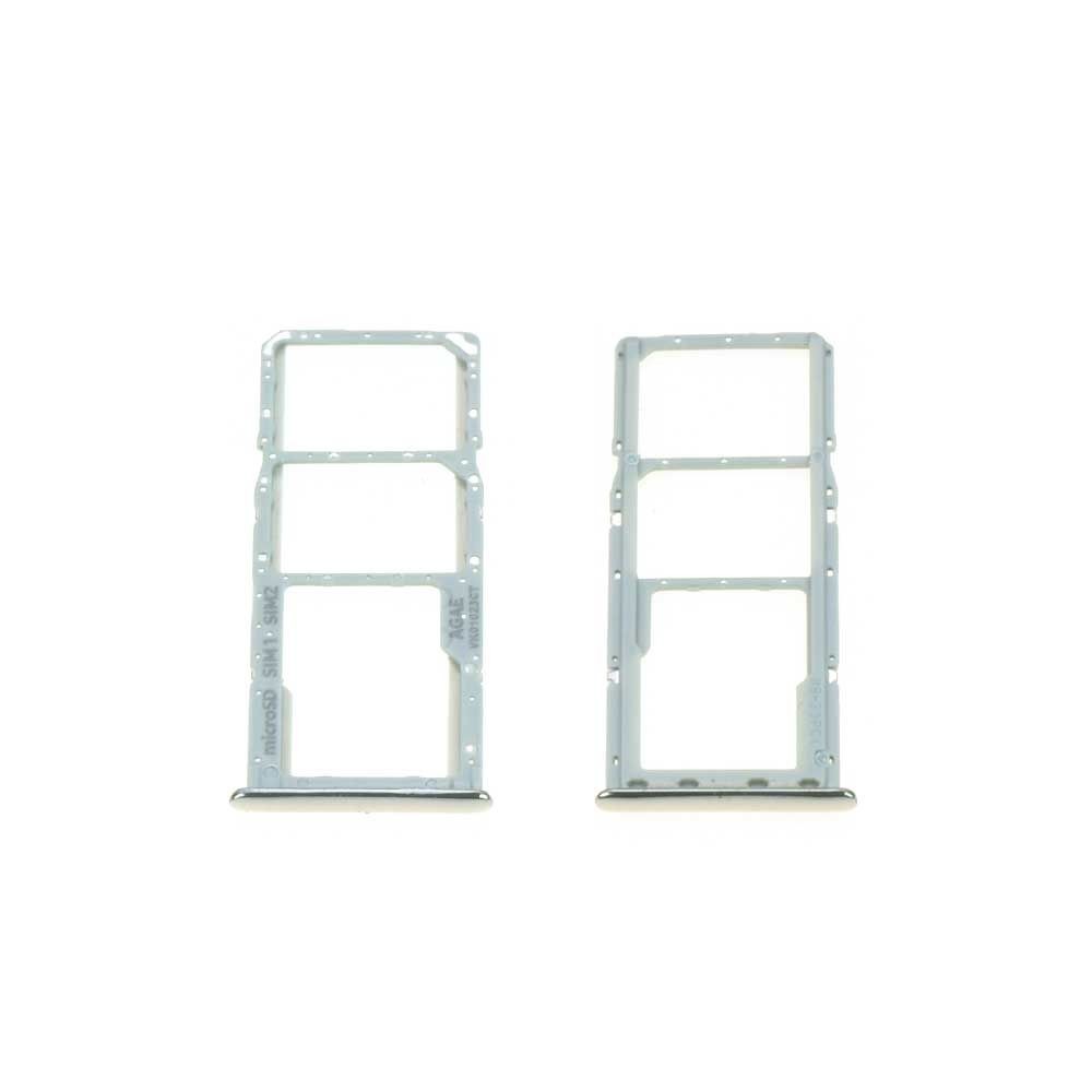 Tiroir double SIM + micro SD Samsung Galaxy A71 / A51 Prisme Blanc