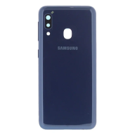 Vitre arrière Samsung Galaxy A20E(A202F) Bleu avec lentille caméra