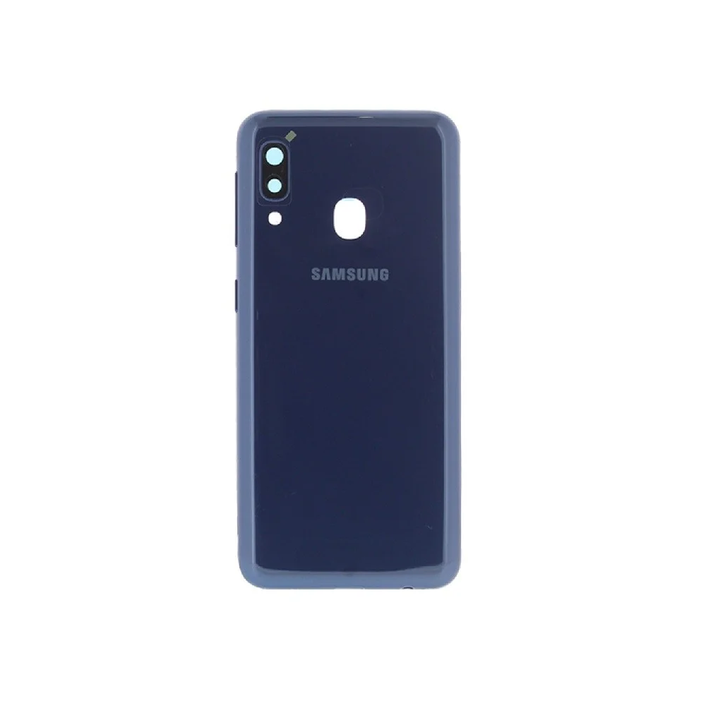 Vitre arrière Samsung Galaxy A20E(A202F) Bleu avec lentille caméra