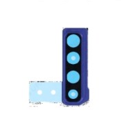Lentille caméra arrière + contour Samsung Galaxy A9 2018 (A920F) Bleu