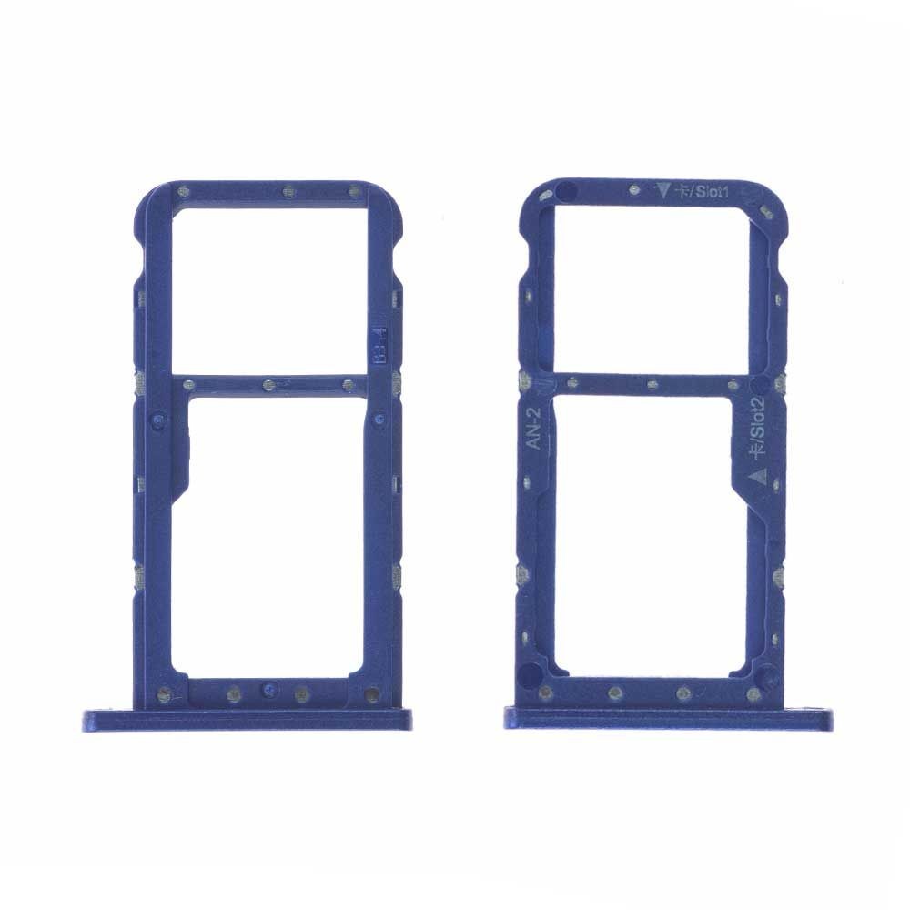 Tiroir cartes SIM et SD Bleu Huawei P20 Lite