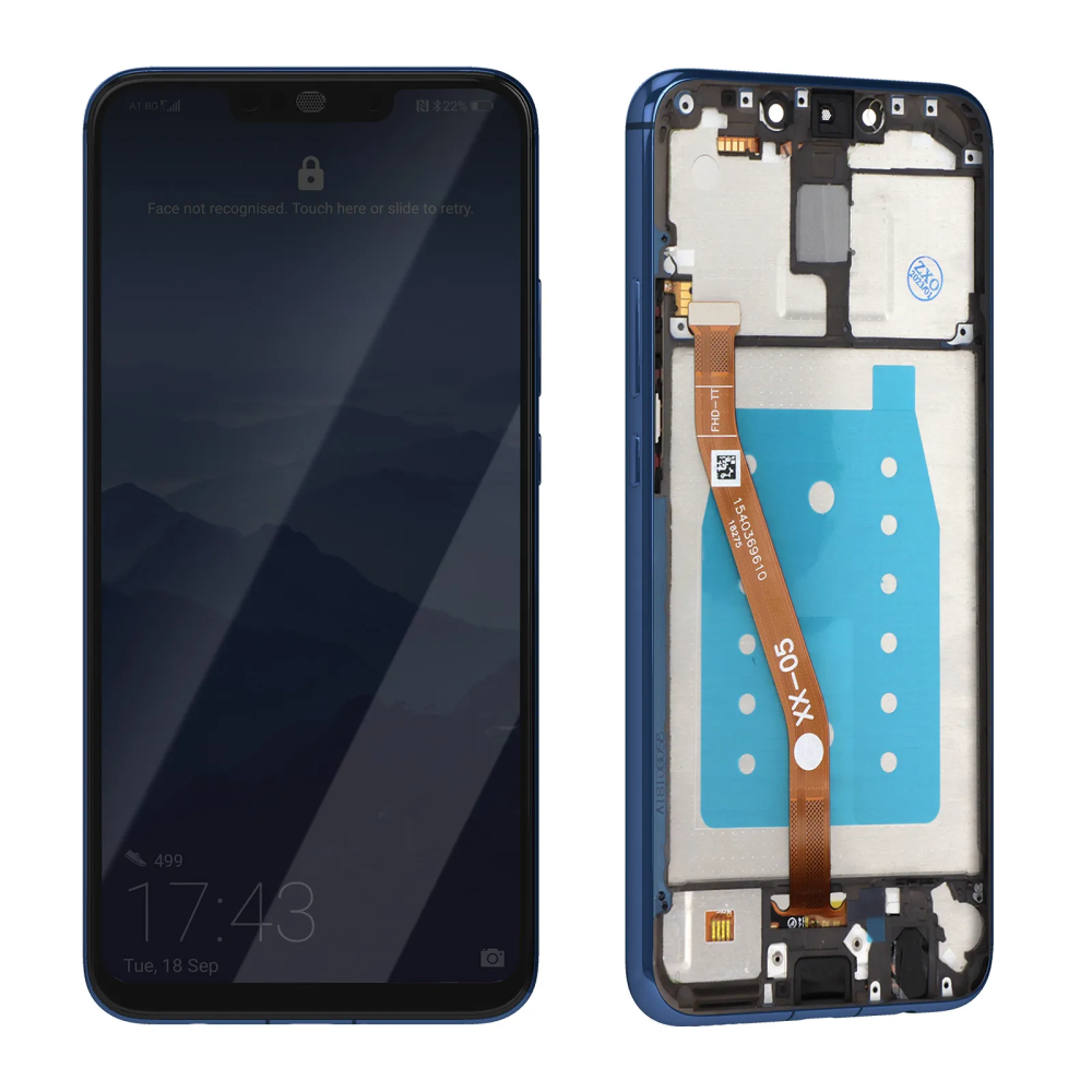 Écran Huawei Mate 20 Lite Bleu LCD sur châssis