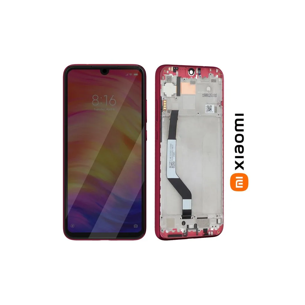 Écran Xiaomi Redmi Note 7 Rouge LCD sur châssis