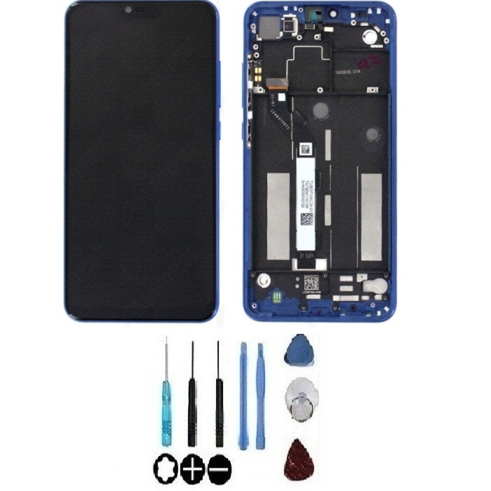 Écran Xiaomi Mi 8 Bleu LCD sur châssis