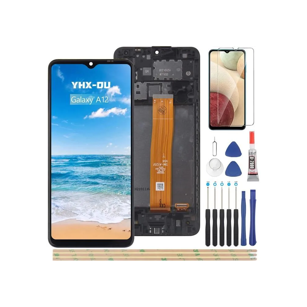 Écran SAMSUNG GALAXY A12 SM-A125F LCD sur châssis