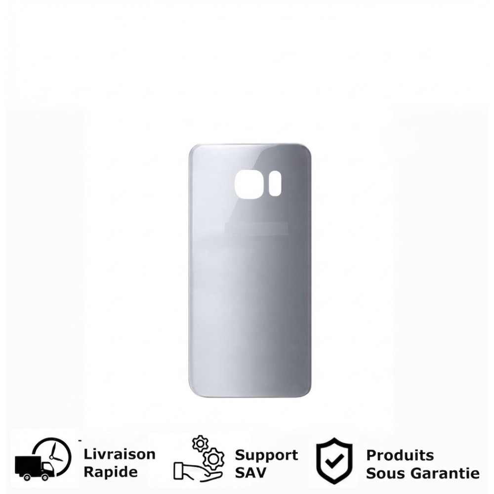 Vitre arrière Samsung Galaxy S7 Edge Argent CE