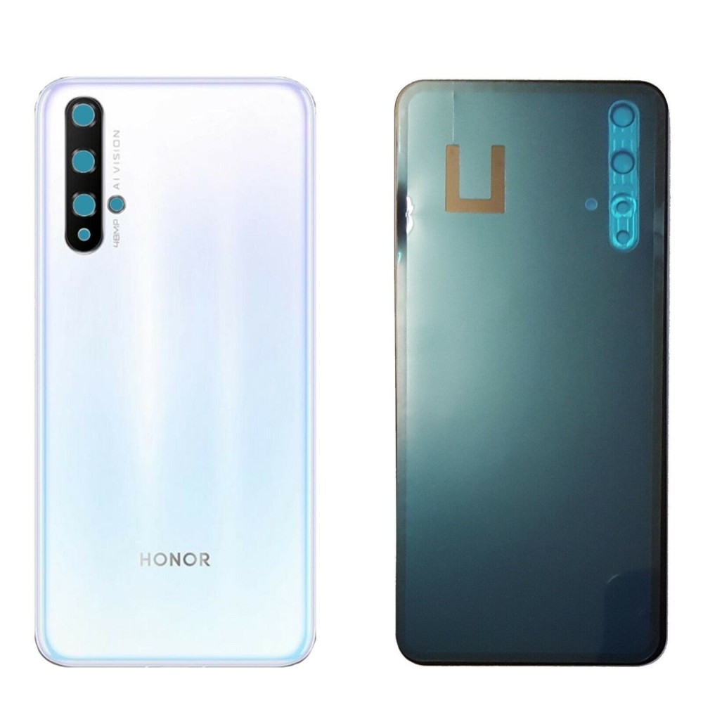 Vitre arrière Huawei Honor 20 Pro Blanc avec lentille caméra